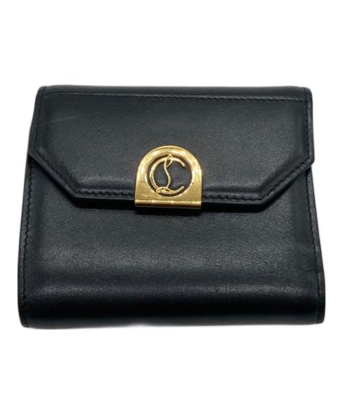 Christian Louboutin（クリスチャン・ルブタン）Christian Louboutin (クリスチャン・ルブタン) ELISA 3つ折り財布 ブラックの古着・服飾アイテム