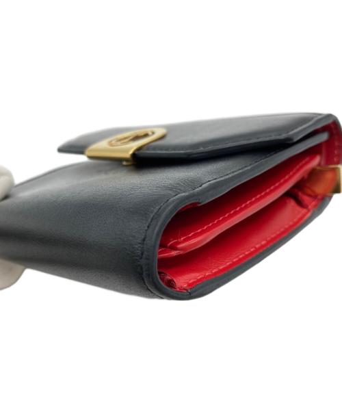 Christian Louboutin（クリスチャン・ルブタン）Christian Louboutin (クリスチャン・ルブタン) ELISA 3つ折り財布 ブラックの古着・服飾アイテム