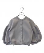 La boutique BonBonラブティックボンボン）の古着「パールぽわんとスリーブニットカーディガン LBZ1031205A0011」｜アイボリー