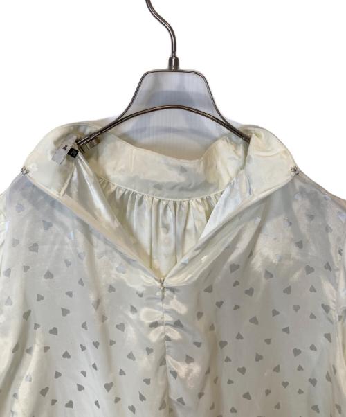 Sov.（ソブ）Sov. (ソブ) ハートジャガードボウタイブラウス 0304-510-233A ホワイト サイズ:38の古着・服飾アイテム