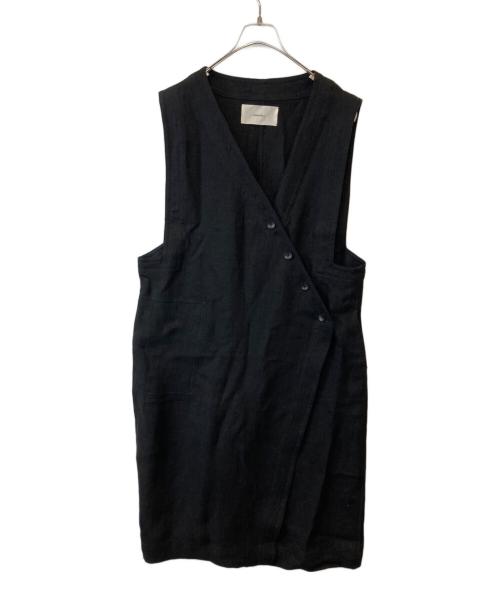 TODAYFUL（トゥデイフル）TODAYFUL (トゥデイフル) Asymmetry Linen Vest　12310103 ブラック サイズ:XSの古着・服飾アイテム