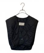 TODAYFULトゥデイフル）の古着「Quilting Short Vest 12320107 ベスト」｜ブラック
