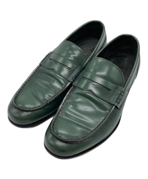 BARNEYS NEWYORK（バーニーズ・ニューヨーク）BARNEYS NEWYORK (バーニーズ・ニューヨーク) ローファー グリーン サイズ:40の古着・服飾アイテム
