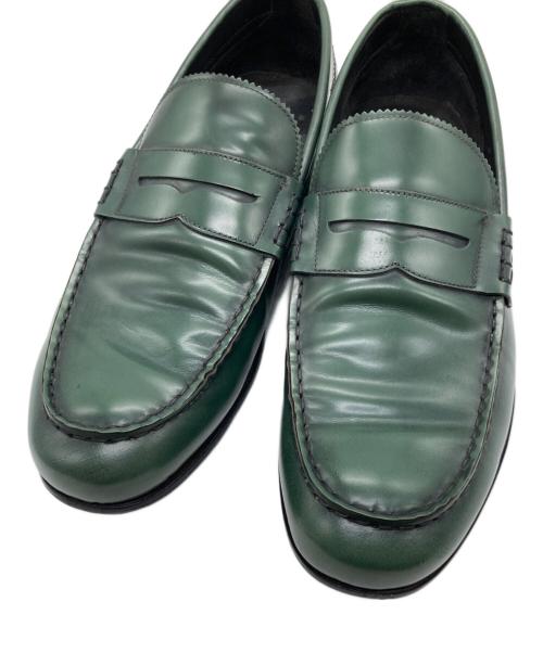 BARNEYS NEWYORK（バーニーズ・ニューヨーク）BARNEYS NEWYORK (バーニーズ・ニューヨーク) ローファー グリーン サイズ:40の古着・服飾アイテム