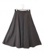 BABYLONEバビロン）の古着「バルキーツイルフレアスカート　2460010661」｜ブラウン