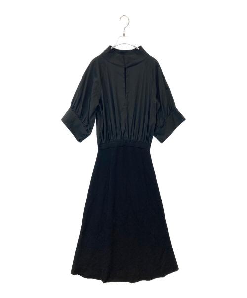 styling/（スタイリング）styling/ (スタイリング) スタンドカラードッキングワンピース ブラック サイズ:1の古着・服飾アイテム