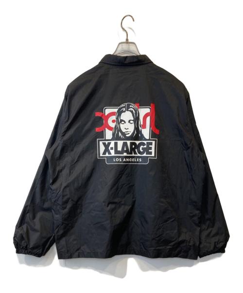 X-LARGE（エクストララージ）X-LARGE (エクストララージ) X-girl (エックスガール) コーチジャケット ブラック サイズ:Lの古着・服飾アイテム