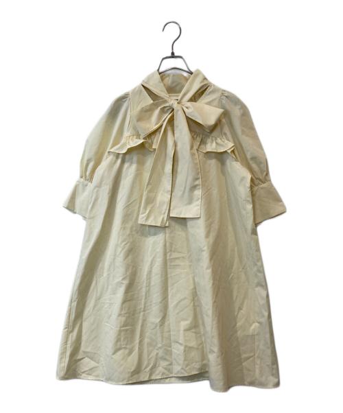furfur（ファーファー）furfur (ファーファー) ボウタイチュニックブラウス RWFT232014 イエロー サイズ:FREEの古着・服飾アイテム