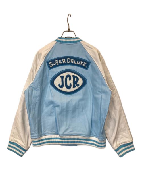 tokoro's design super deluxe（トコロ ズデザイン スーパーデラックス）tokoro's design super deluxe (トコロ ズデザイン スーパーデラックス) 世田谷ベース (セタガヤベース) スタジャン スカイブルー サイズ:Mの古着・服飾アイテム