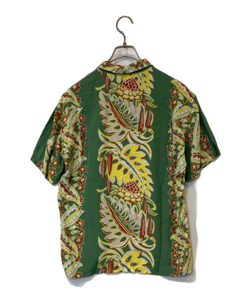 THE FLAT HEAD（ザ・フラットヘッド）THE FLAT HEAD (ザ・フラットヘッド) アロハシャツ グリーン サイズ:Lの古着・服飾アイテム