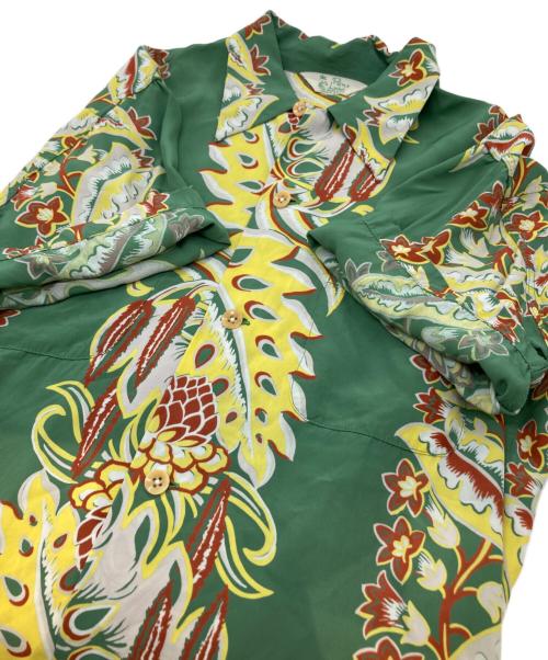 THE FLAT HEAD（ザ・フラットヘッド）THE FLAT HEAD (ザ・フラットヘッド) アロハシャツ グリーン サイズ:Lの古着・服飾アイテム