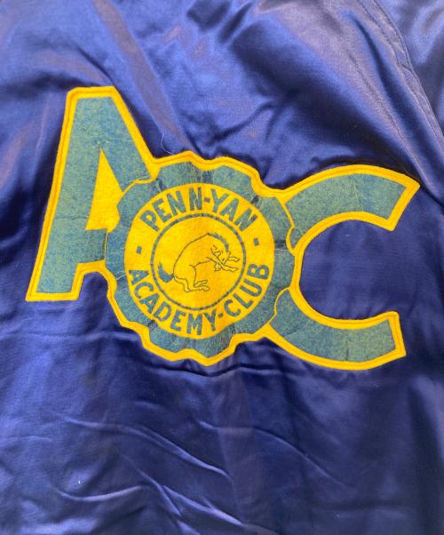 Champion（チャンピオン）Champion (チャンピオン) Satin Award Jacket　50's ランタグ ネイビー サイズ:34の古着・服飾アイテム