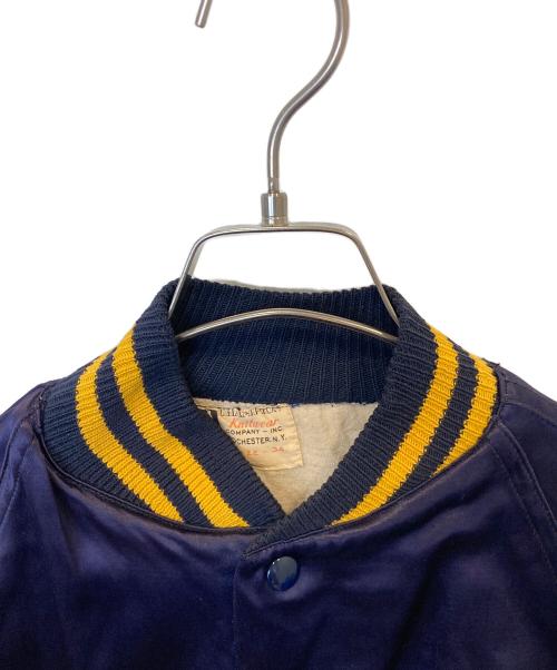 Champion（チャンピオン）Champion (チャンピオン) Satin Award Jacket　50's ランタグ ネイビー サイズ:34の古着・服飾アイテム
