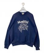 MARITHE+FRANCOIS GIRBAUDマリテフランソワジルボー）の古着「FLOWER GRAPHIC SWEATSHIRT　ｽｳｪｯﾄ　2460010661」｜ネイビー