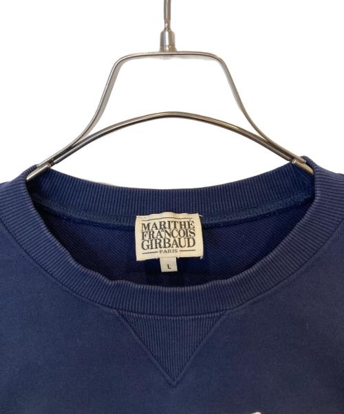 MARITHE+FRANCOIS GIRBAUD（マリテフランソワジルボー）MARITHE+FRANCOIS GIRBAUD (マリテフランソワジルボー) FLOWER GRAPHIC SWEATSHIRT　ｽｳｪｯﾄ　2460010661 ネイビー サイズ:Lの古着・服飾アイテム