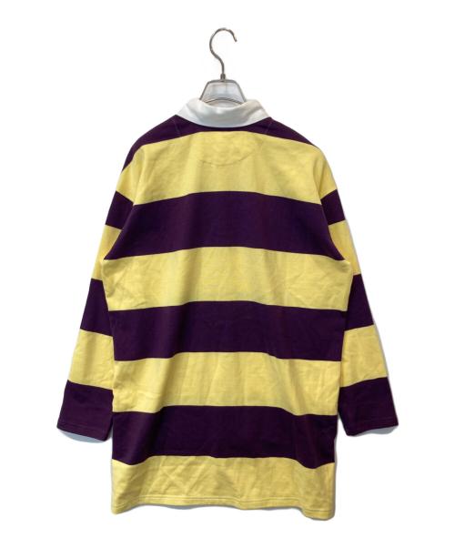 INSCRIRE（アンスクリア）INSCRIRE (アンスクリア) ボーダーラガーシャツ　I18AW-CUT7 イエロー×パープル サイズ:FREEの古着・服飾アイテム