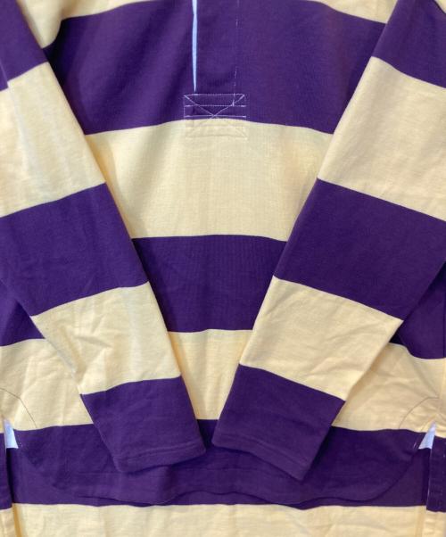 INSCRIRE（アンスクリア）INSCRIRE (アンスクリア) ボーダーラガーシャツ　I18AW-CUT7 イエロー×パープル サイズ:FREEの古着・服飾アイテム