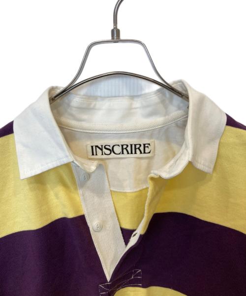 INSCRIRE（アンスクリア）INSCRIRE (アンスクリア) ボーダーラガーシャツ　I18AW-CUT7 イエロー×パープル サイズ:FREEの古着・服飾アイテム