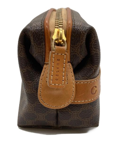 CELINE（セリーヌ）CELINE (セリーヌ) マカダム柄 ポーチ ブラウンの古着・服飾アイテム
