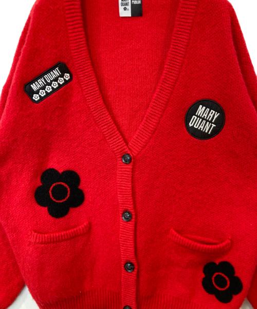 MARY QUANT（マリークヮント）MARY QUANT (マリークヮント) PUBLUX (パブリュクス) 厚手カーディガン　PB0530-4 レッド サイズ:FREEの古着・服飾アイテム