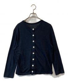 中川政七商店（ナカガワマサシチショウテン）の古着「薄手麻のカーディガン」｜ネイビー