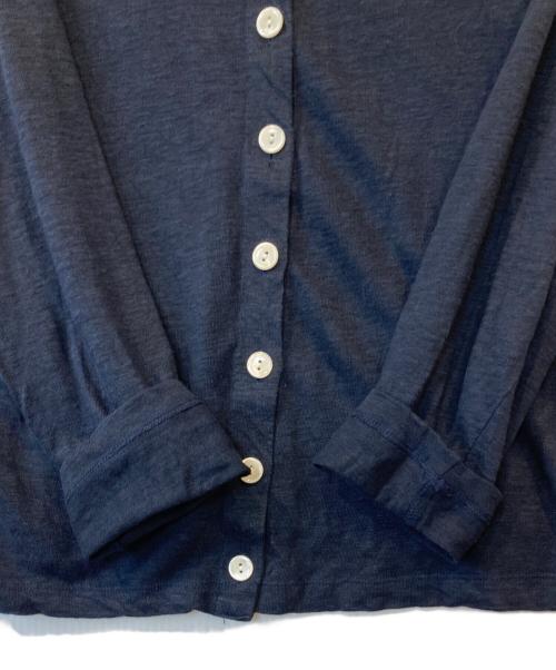 中川政七商店（ナカガワマサシチショウテン）中川政七商店 (ナカガワマサシチショウテン) 薄手麻のカーディガン ネイビー サイズ:表記がないため不明の古着・服飾アイテム