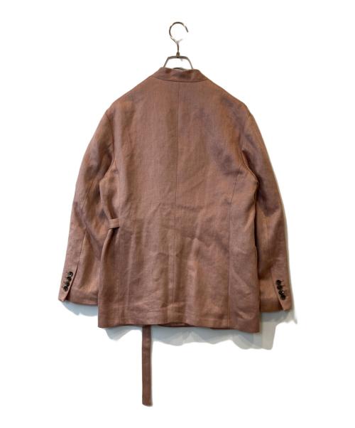 6(ROKU) BEAUTY&YOUTH（ロク ビューティーアンドユース）6(ROKU) BEAUTY&YOUTH (ロク ビューティーアンドユース) HEAVY LINEN JACKET 8622-209-0074 ジャケット ピンク サイズ:36の古着・服飾アイテム
