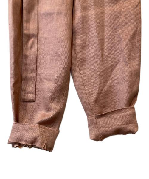 6(ROKU) BEAUTY&YOUTH（ロク ビューティーアンドユース）6(ROKU) BEAUTY&YOUTH (ロク ビューティーアンドユース) HEAVY LINEN PANTS 8614-202-0170 パンツ ピンク サイズ:36の古着・服飾アイテム