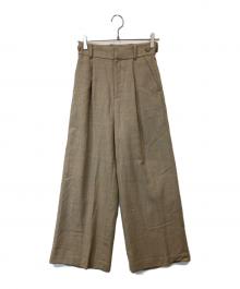 PUBLIC TOKYO（パブリックトウキョウ）の古着「タックパンツ　700541001」｜ブラウン