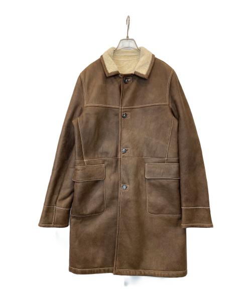 Cinquanta（チンクワンタ）Cinquanta (チンクワンタ) ムートンコート ブラウン サイズ:46の古着・服飾アイテム