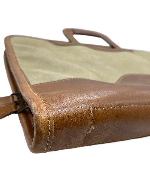 GHURKA（グルカ）GHURKA (グルカ) THE ATTACHE REGISTERED BAG ベージュ×ブラウンの古着・服飾アイテム