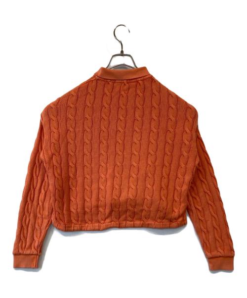 POLO RALPH LAUREN（ポロ・ラルフローレン）POLO RALPH LAUREN (ポロ・ラルフローレン) ケーブルニットポロシャツ オレンジ サイズ:XSの古着・服飾アイテム