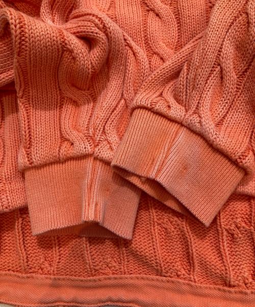 POLO RALPH LAUREN（ポロ・ラルフローレン）POLO RALPH LAUREN (ポロ・ラルフローレン) ケーブルニットポロシャツ オレンジ サイズ:XSの古着・服飾アイテム