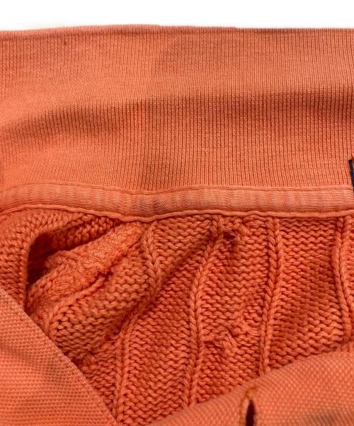 POLO RALPH LAUREN（ポロ・ラルフローレン）POLO RALPH LAUREN (ポロ・ラルフローレン) ケーブルニットポロシャツ オレンジ サイズ:XSの古着・服飾アイテム