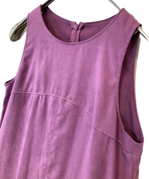 Noble（ノーブル）Noble (ノーブル) フェイクスウェードバイカラーワンピース　22040240529020 パープル サイズ:FREEの古着・服飾アイテム