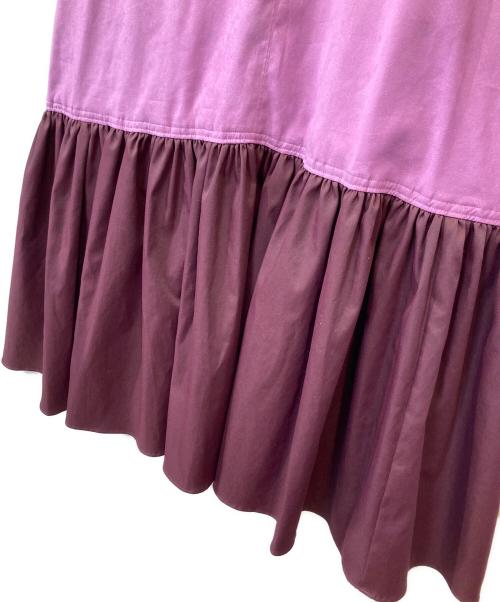 Noble（ノーブル）Noble (ノーブル) フェイクスウェードバイカラーワンピース　22040240529020 パープル サイズ:FREEの古着・服飾アイテム