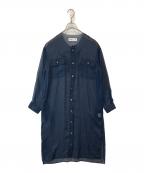 CONVERSE TOKYOコンバーストウキョウ）の古着「シアーシャツワンピース」｜ネイビー