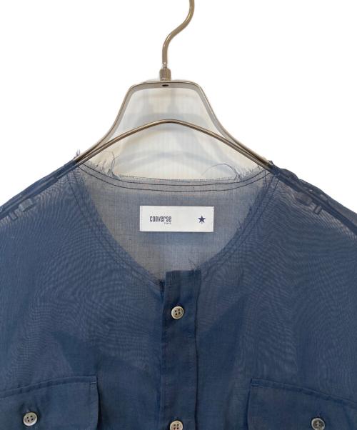 CONVERSE TOKYO（コンバーストウキョウ）CONVERSE TOKYO (コンバーストウキョウ) シアーシャツワンピース ネイビー サイズ:不明の古着・服飾アイテム