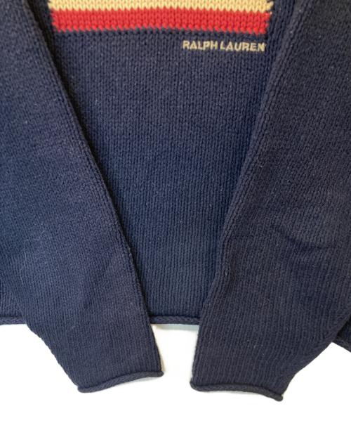 POLO JEANS CO.（ポロジーンズカンパニー）POLO JEANS CO. (ポロジーンズカンパニー) 星条旗コットンニット ネイビー サイズ:150の古着・服飾アイテム