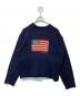 POLO JEANS CO.（ポロジーンズカンパニー）の古着「星条旗コットンニット」｜ネイビー