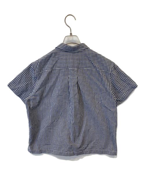 MHL（エムエイチエル）MHL (エムエイチエル) 半袖ガンガムチェックシャツ ブルー サイズ:2の古着・服飾アイテム