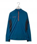 MAMMUTマムート）の古着「Performance Wool Zip Longsleeve　1041-08540」｜ブルー