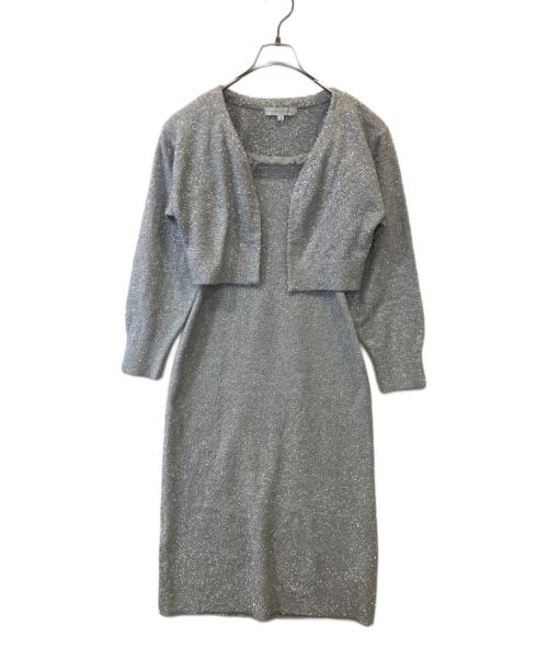MERCURY DUO（マーキュリーデュオ）MERCURY DUO (マーキュリーデュオ) ラメシャギーカーデセットキャミニットワンピース 002450301801 シルバー サイズ:Sの古着・服飾アイテム
