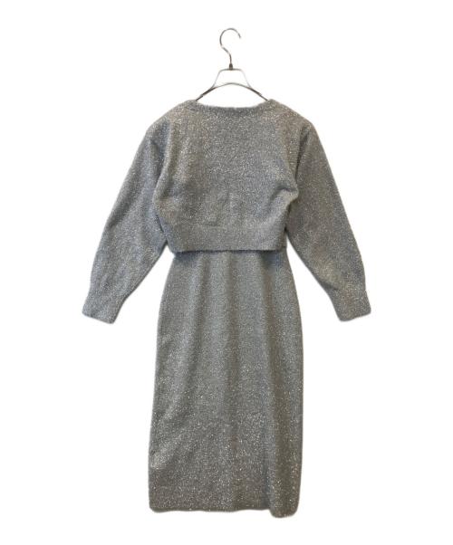 MERCURY DUO（マーキュリーデュオ）MERCURY DUO (マーキュリーデュオ) ラメシャギーカーデセットキャミニットワンピース 002450301801 シルバー サイズ:Sの古着・服飾アイテム