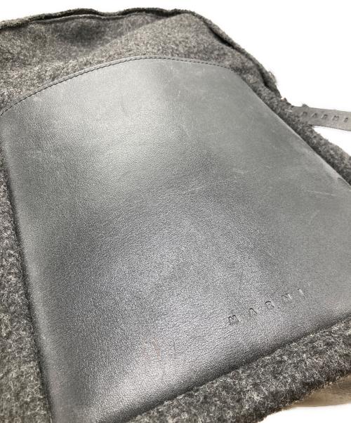 MARNI（マルニ）MARNI (マルニ) レザーウールリュック ブラックの古着・服飾アイテム