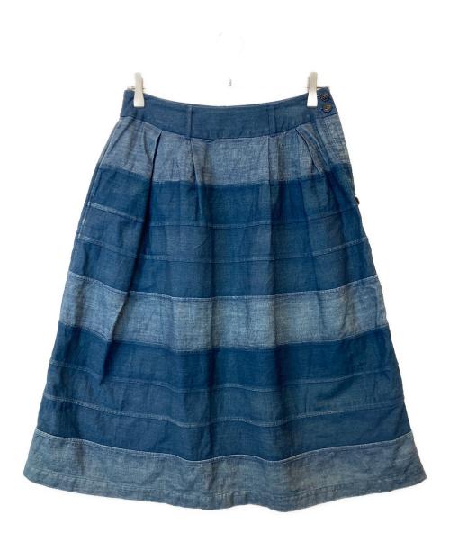 45rpm（45アールピーエム）45rpm (45アールピーエム) デニムスカート インディゴ サイズ:Lの古着・服飾アイテム