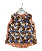 45Rフォーティファイブ・アール）の古着「花柄ノースリーブブラウス」｜ブラウン