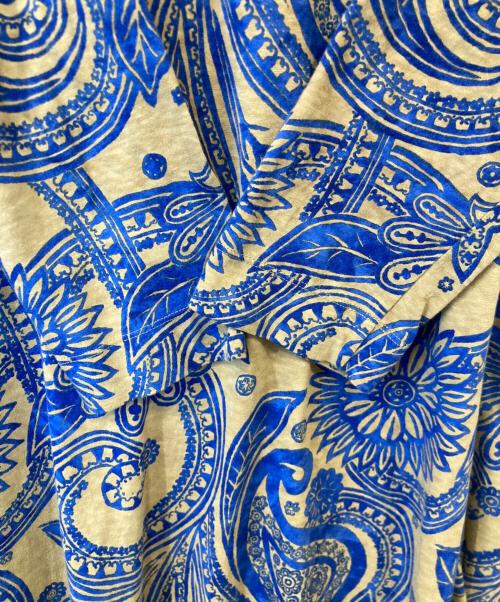 45rpm（45アールピーエム）45rpm (45アールピーエム) Hopi Hopi更紗プリントワンピース ネイビー×ブラウンの古着・服飾アイテム