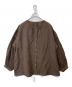 nest Robe（ネストローブ）の古着「リネンガーゼ袖ドッキングシャツ　01243-1153」｜ブラウン