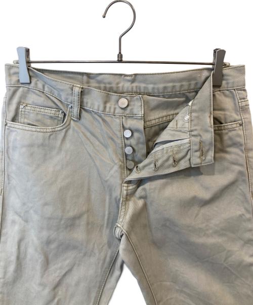 mnml（ミニマル）MNML (ミニマル) ダメージジーンズ スキニー サイドジップ M1 DENIM（エムワン　デニム） ベージュ サイズ:30の古着・服飾アイテム